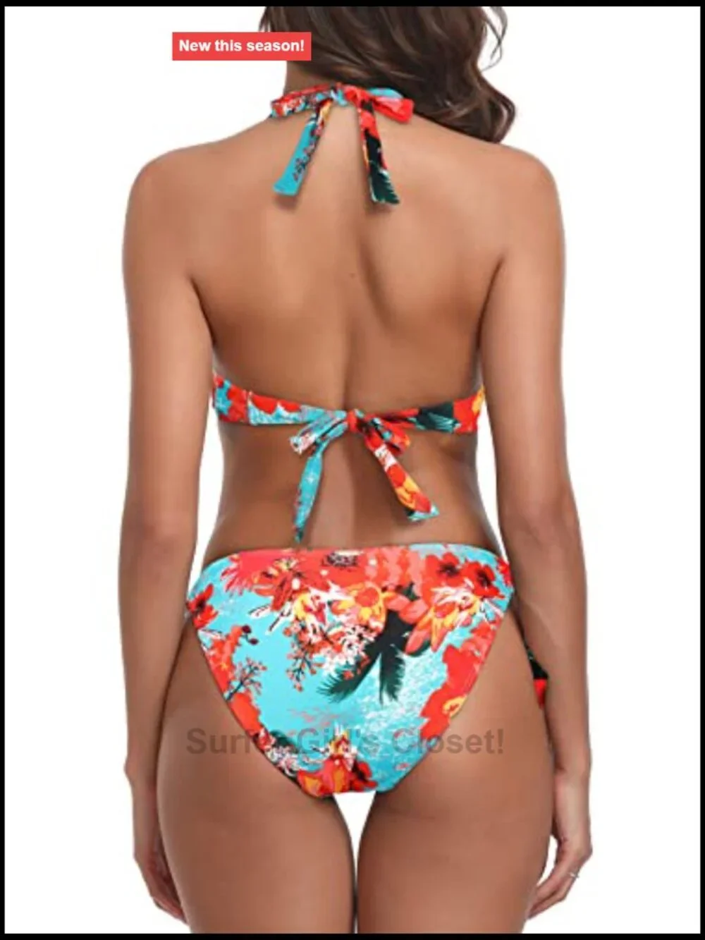 Push Up Bikini Set Underwire Knot Front Low-Rise Bathing Suit
